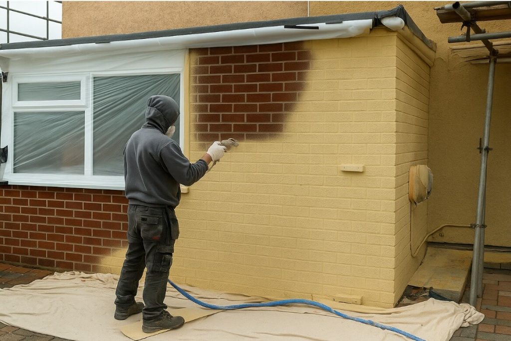 spraying cork insulation