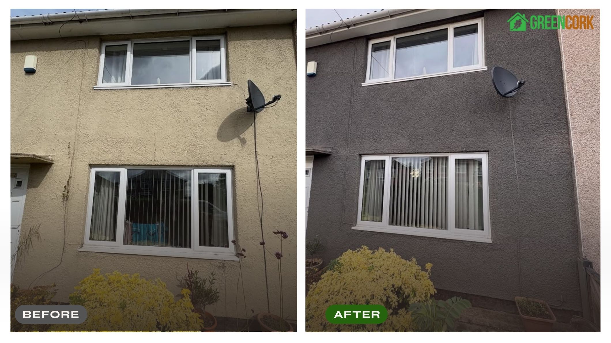 SprayCork Before and After Application Result