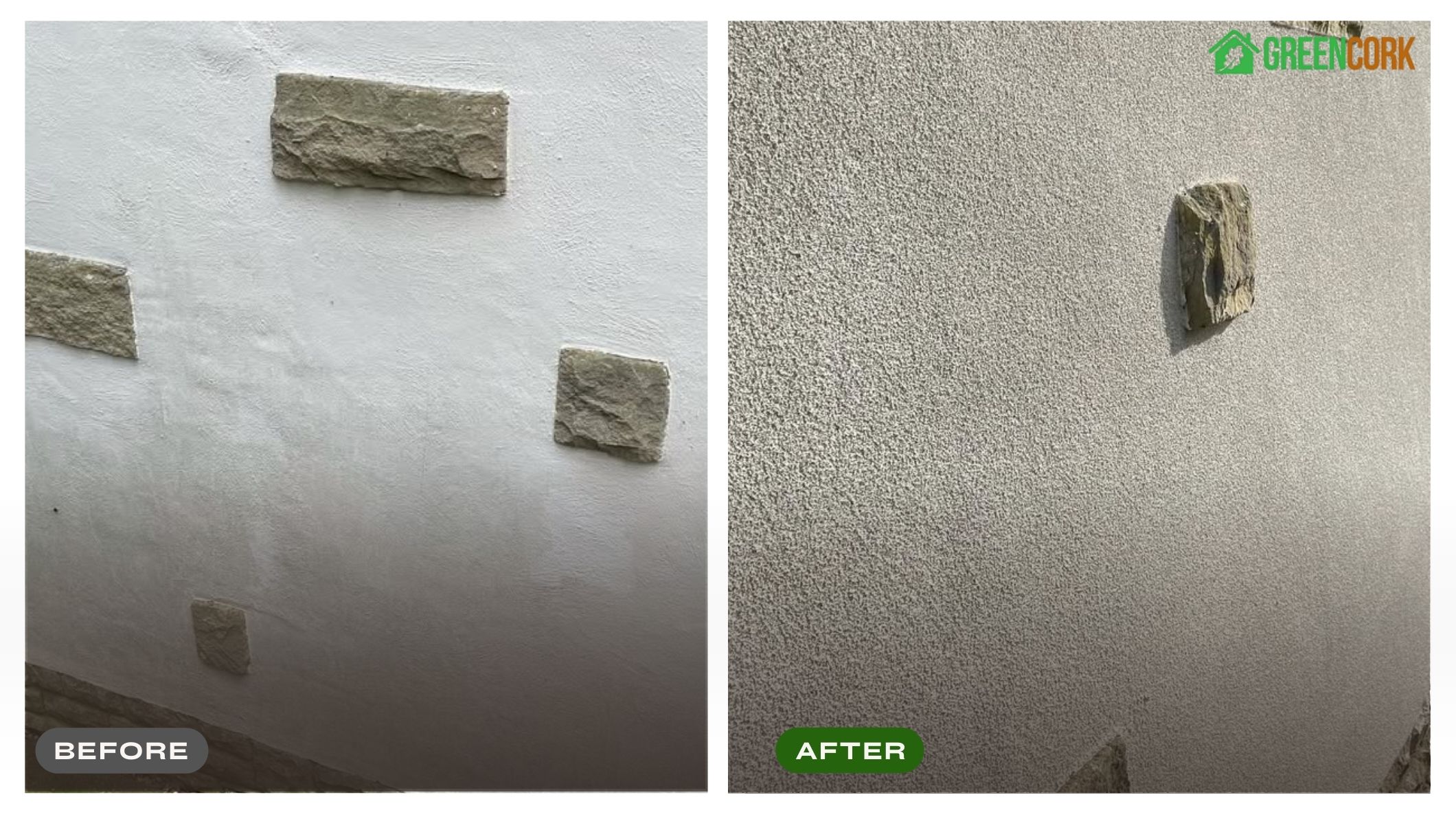 SprayCork Before and After Application Result 1