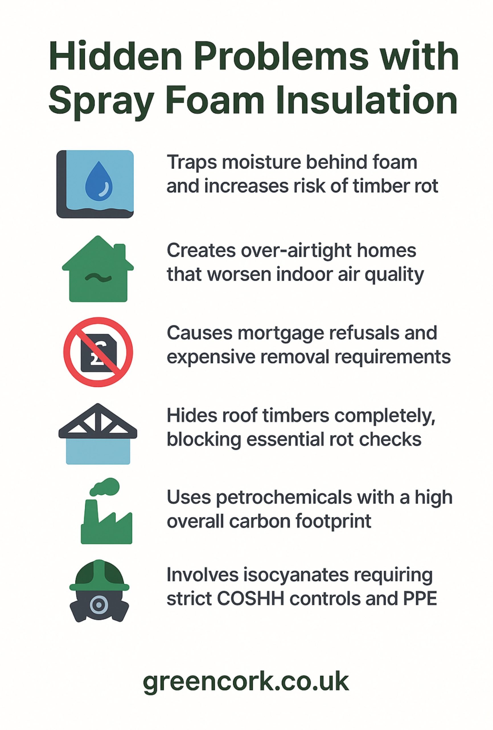issues with spray form insulation