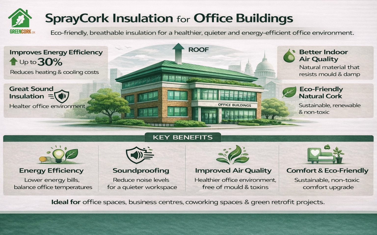 spraycork coatings for office spaces