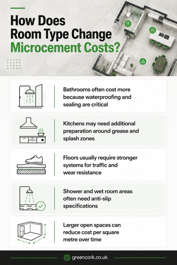 how does room type change microcement costs