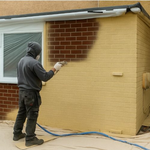 spraying cork insulation