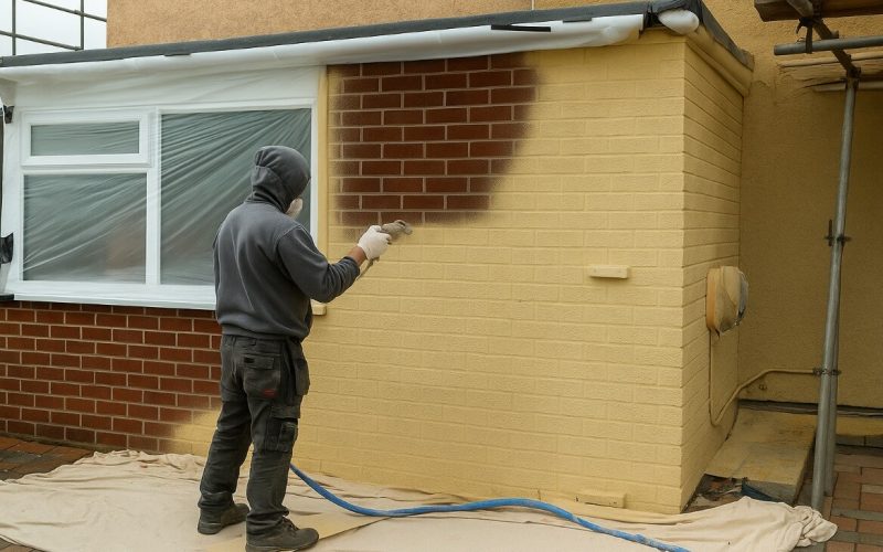 spraying cork insulation